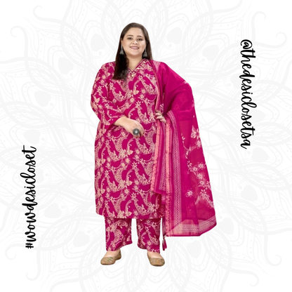 Plus-Size Viscose Salwar Set