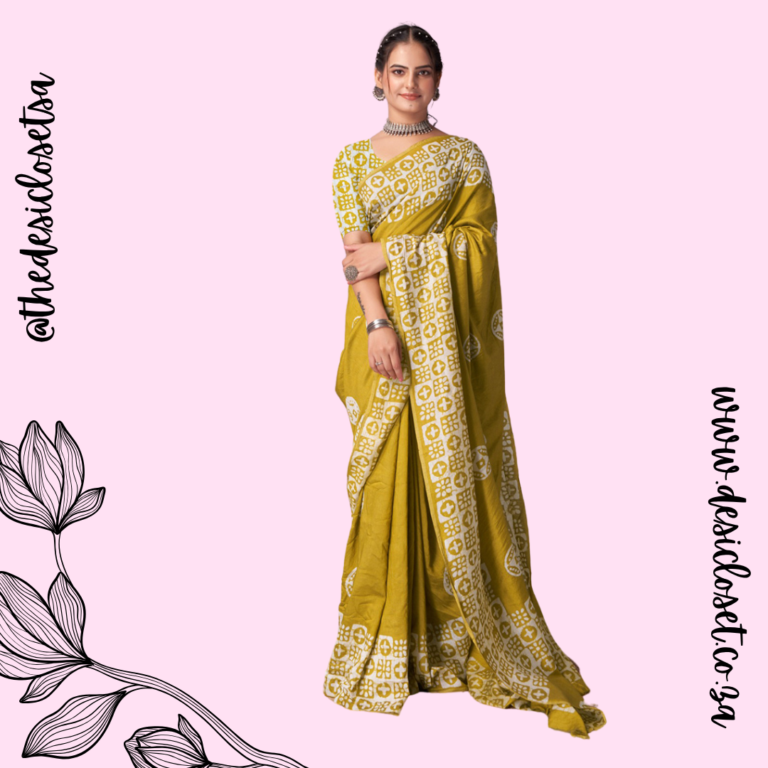 Chanderi Cotton Unstitched Sari