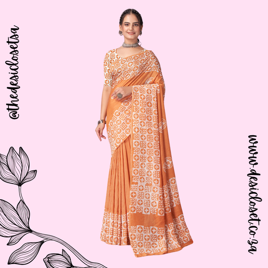 Chanderi Cotton Unstitched Sari