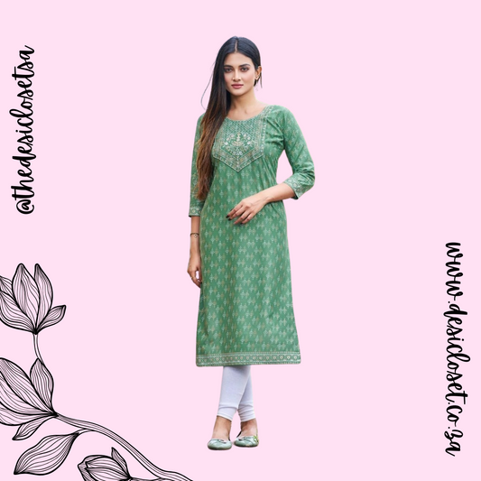 Straight Cut Kurthi (Mid & Plus Sizes)