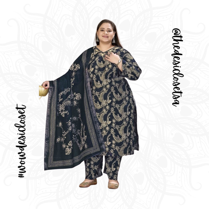 Plus-Size Viscose Salwar Set