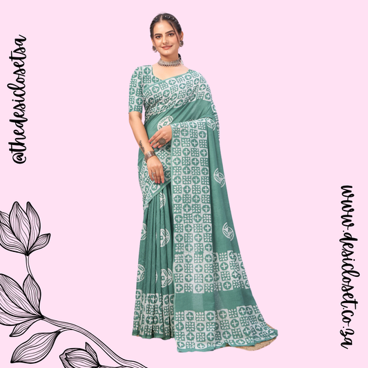 Chanderi Cotton Unstitched Sari