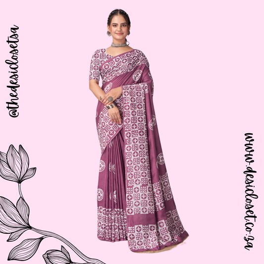 Chanderi Cotton Unstitched Sari