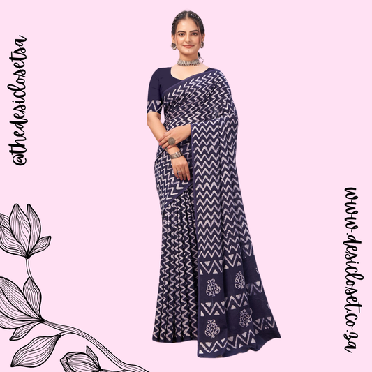 Chanderi Cotton Unstitched Sari