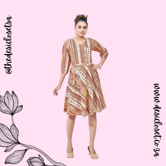 Cotton Dress with Belt