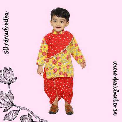 Cotton Kurtha & Dhoti Set