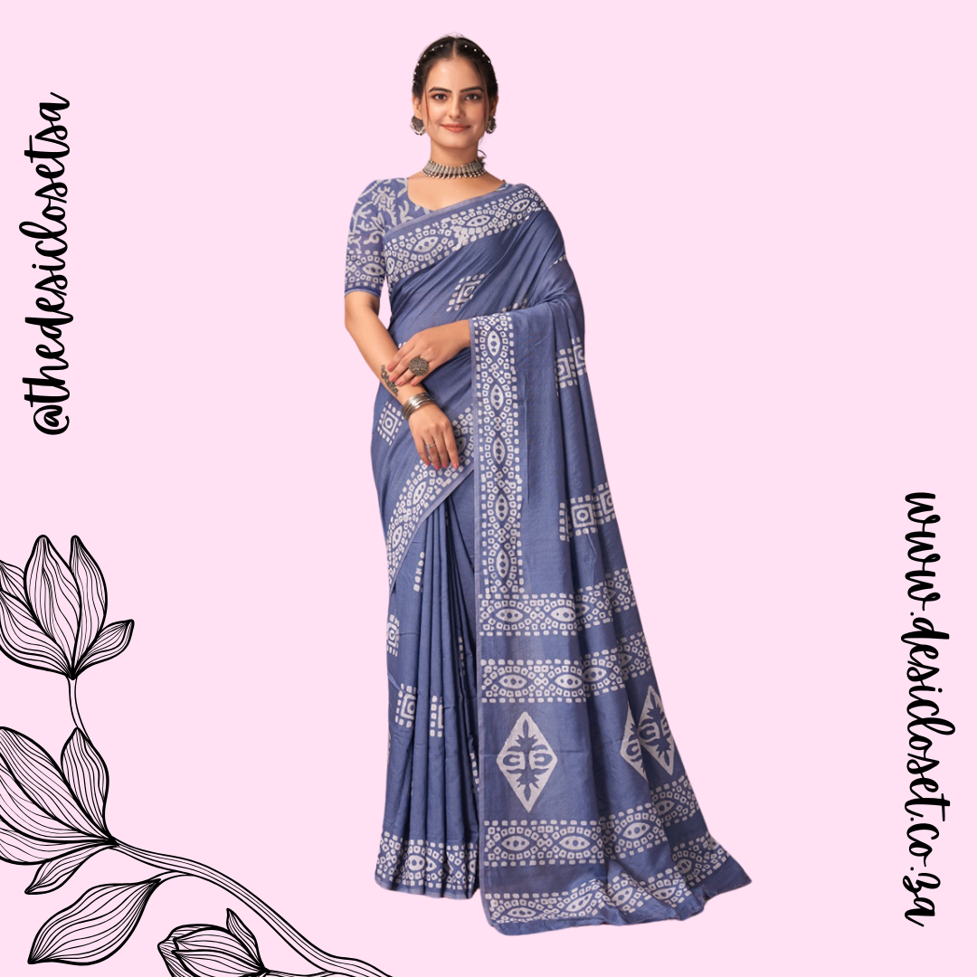 Chanderi Cotton Unstitched Sari