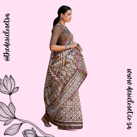 Cotton Unstitched Sari