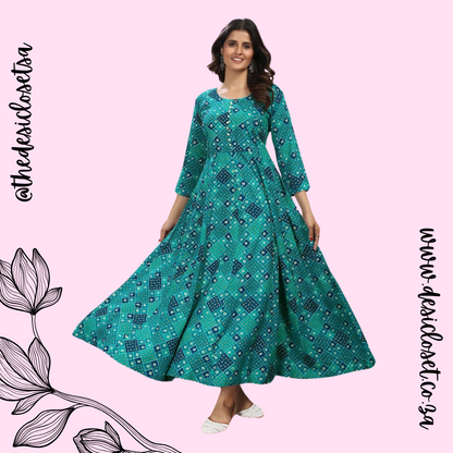 Bhandani Dress with Scarf