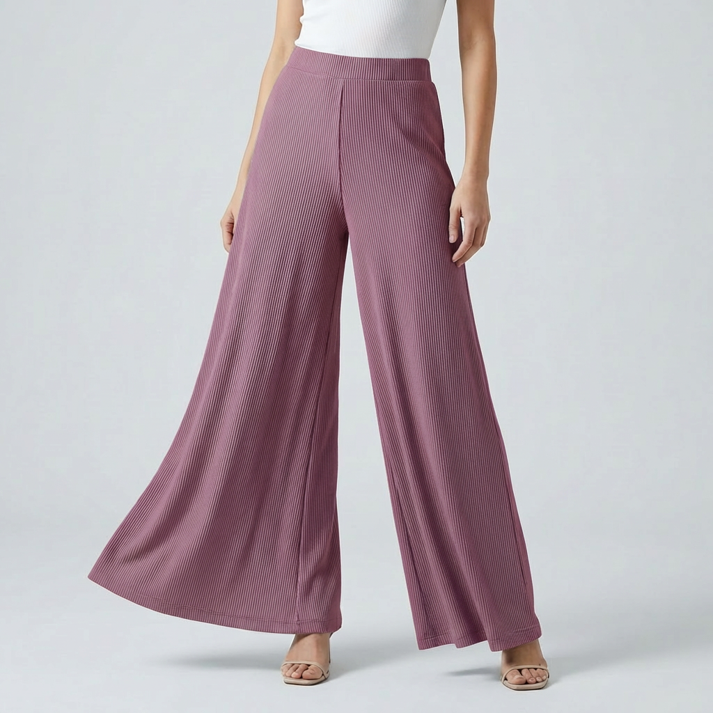Ribbed Flaired Pant