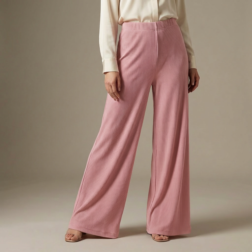 Ribbed Flaired Pant