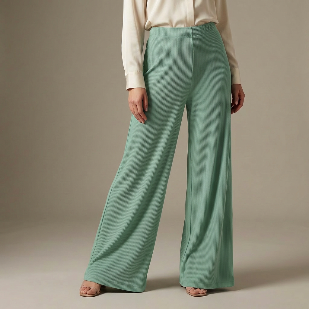 Ribbed Flaired Pant