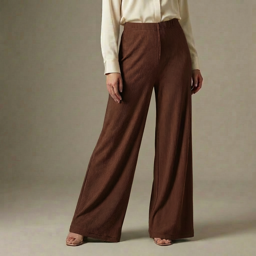 Ribbed Flaired Pant