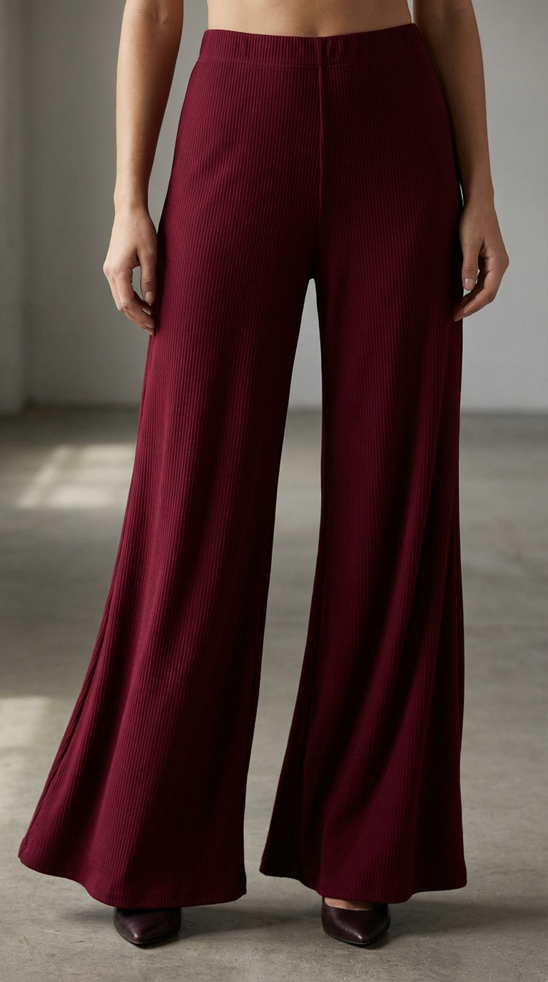 Ribbed Flaired Pant