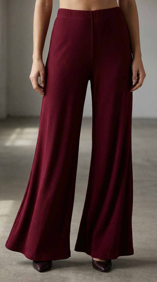 Ribbed Flaired Pant