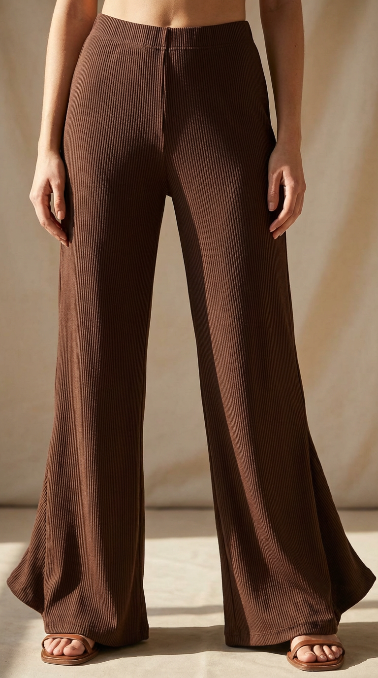 Ribbed Flaired Pant