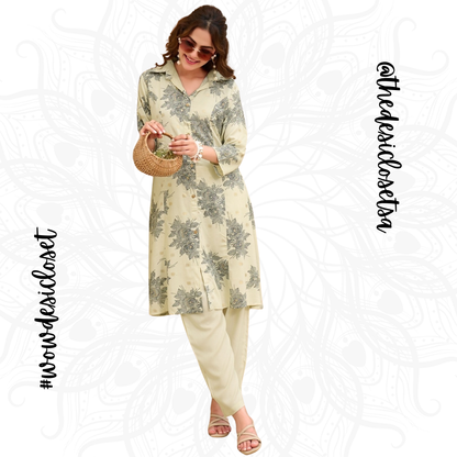 Rayon Foil Print Co-ord Set