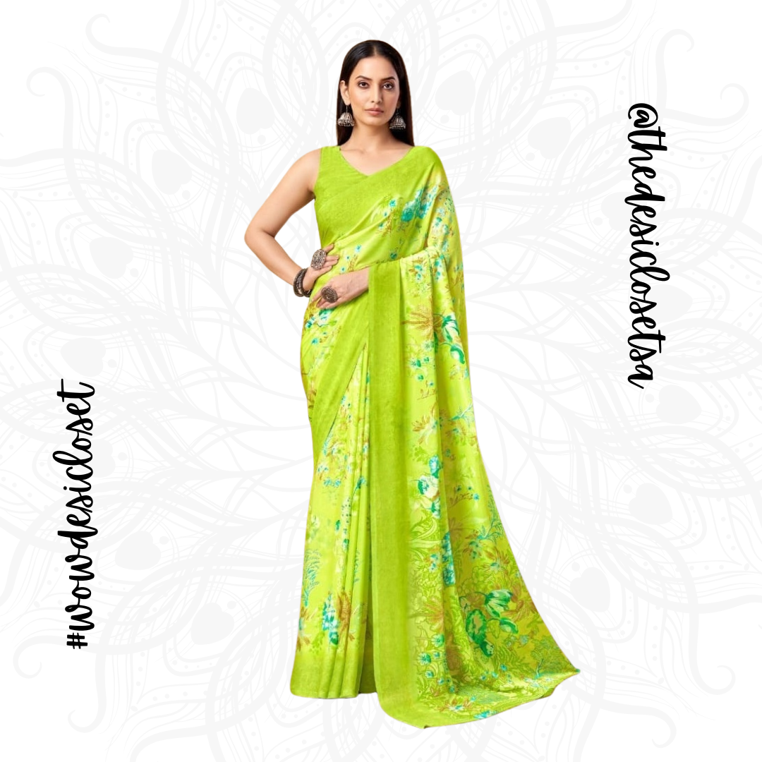 Chiffon Floral Sari