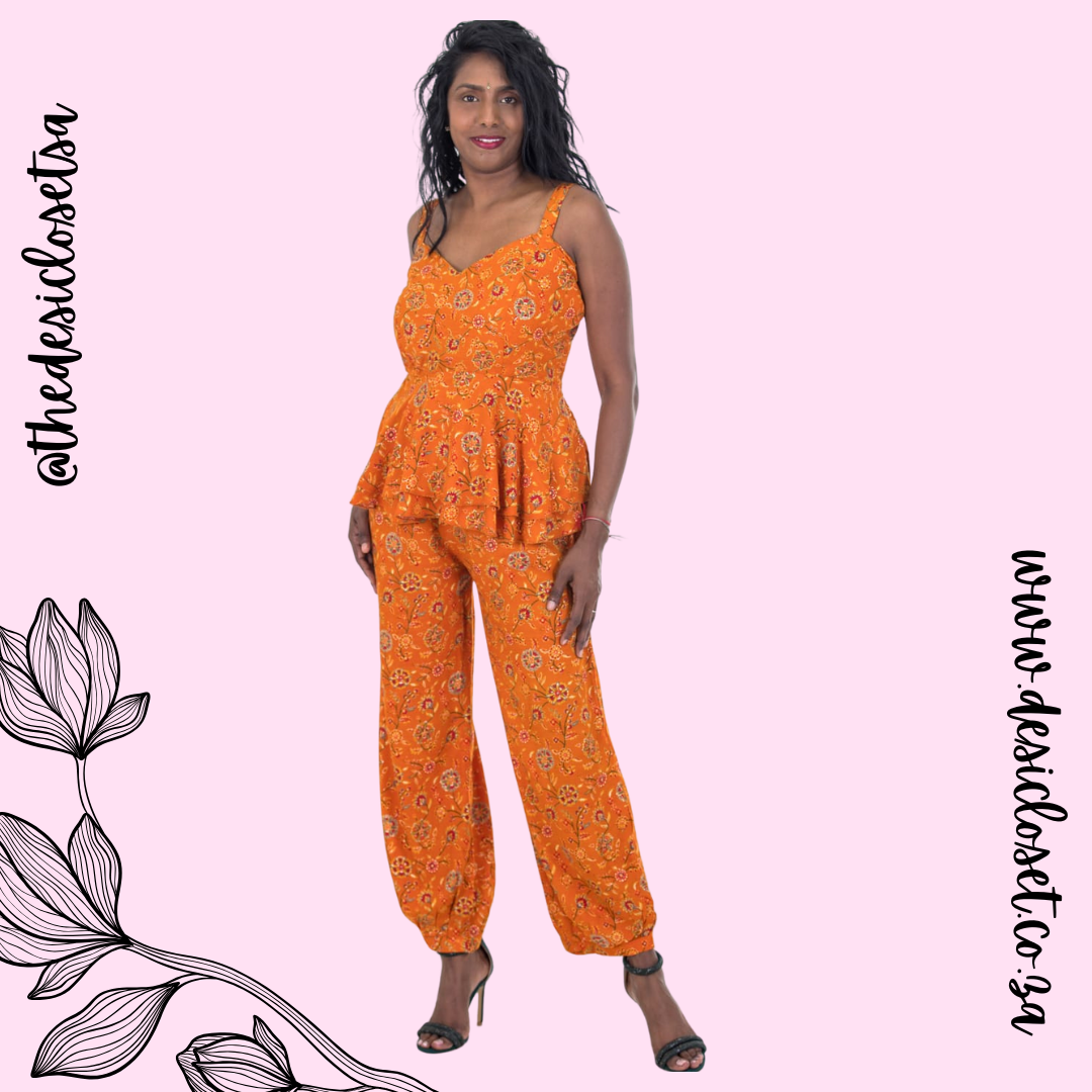 Peplum Fusion Set (Orange)