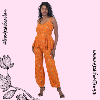 Peplum Fusion Set (Orange)