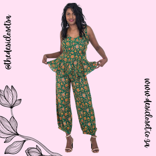 Peplum Fusion Set (Green)