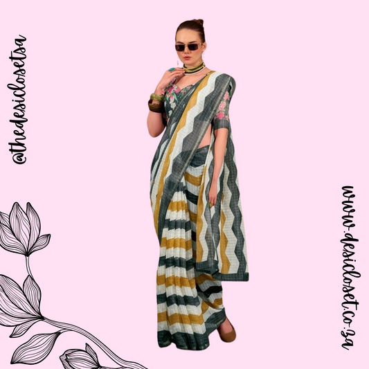 Unstitched sari