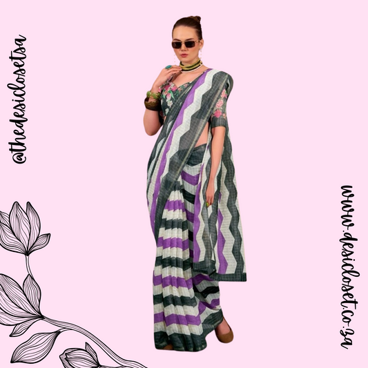 Unstitched sari