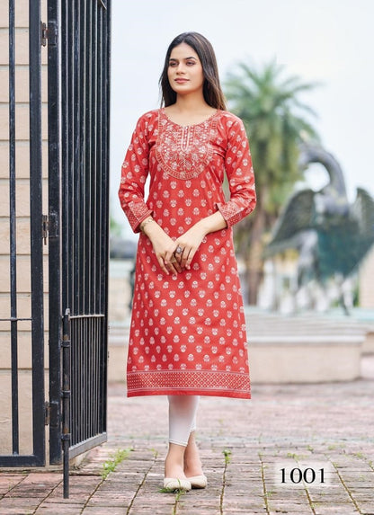 Straight Cut Kurthi (Mid & Plus Sizes)