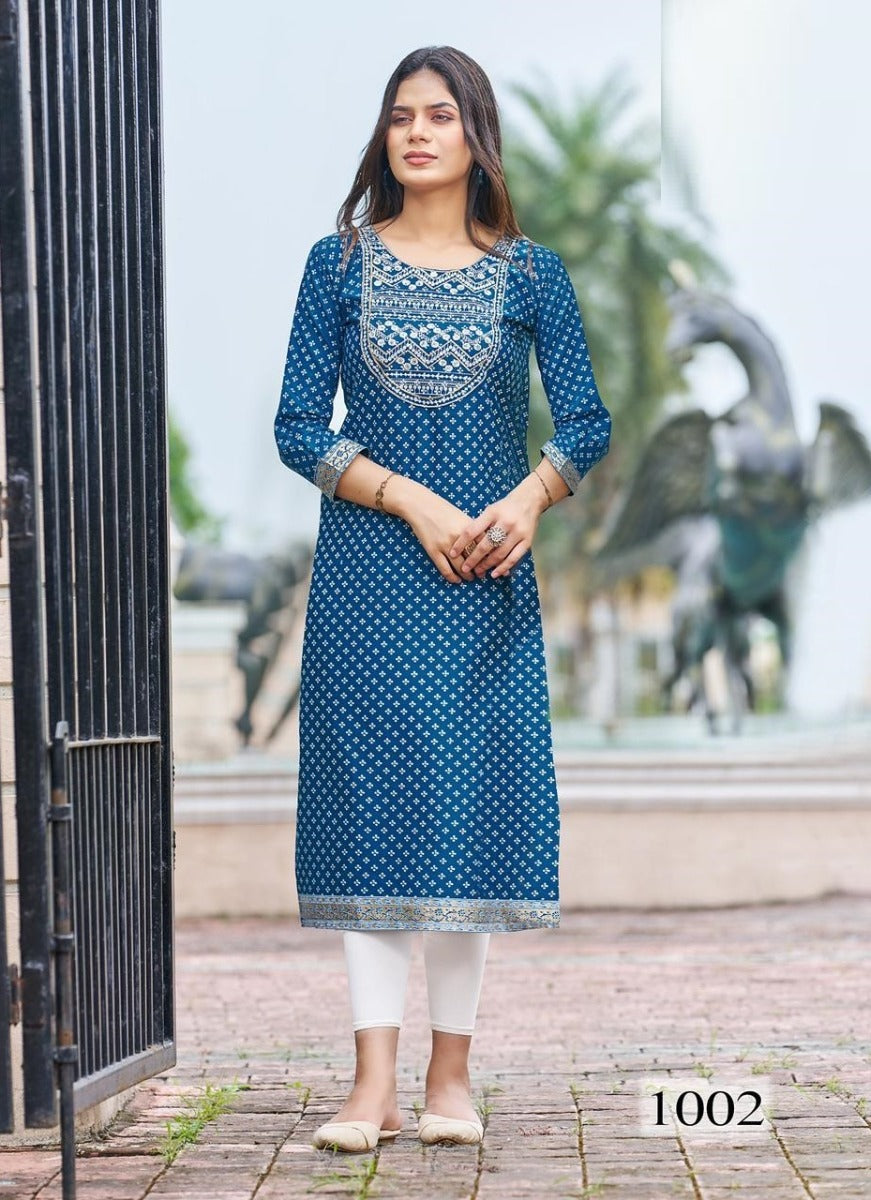 Straight Cut Kurthi (Mid & Plus Sizes)