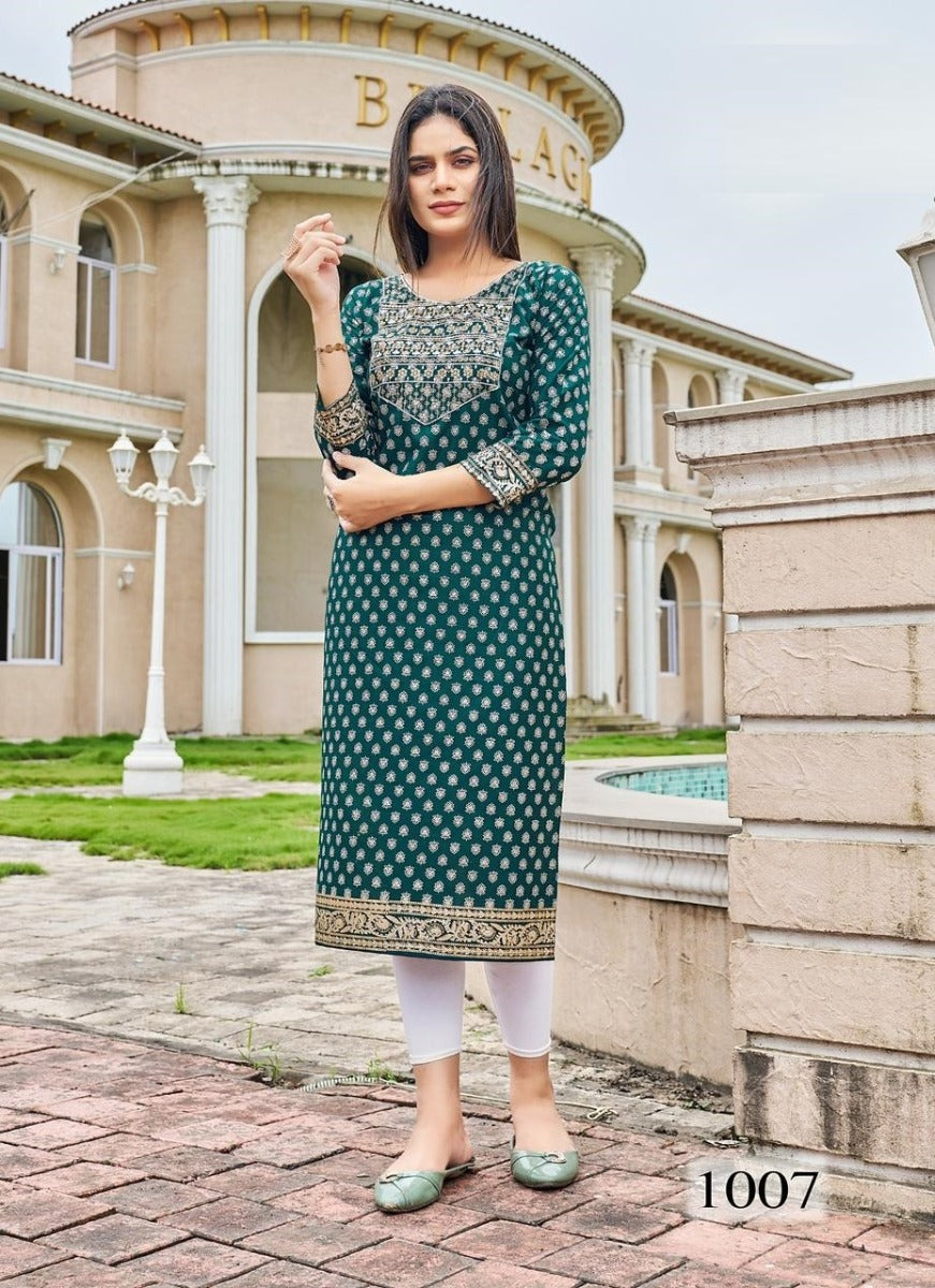 Straight Cut Kurthi (Mid & Plus Sizes)