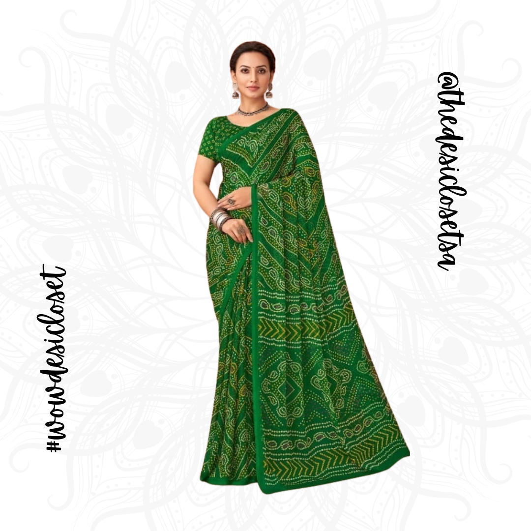 Chiffon Bandhani Sari