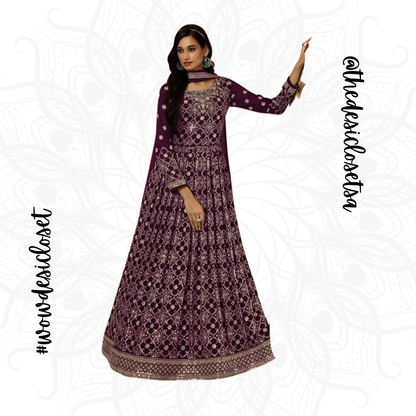 Georgette Gown Set