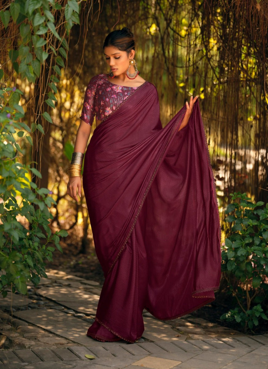 Satin Sari