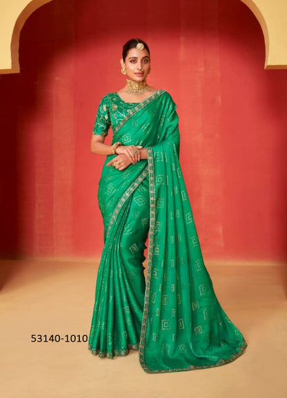 Unstitched Chiffon Sari