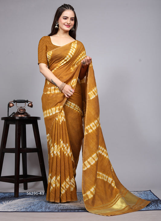 Chanderi Cotton Unstitched Sari
