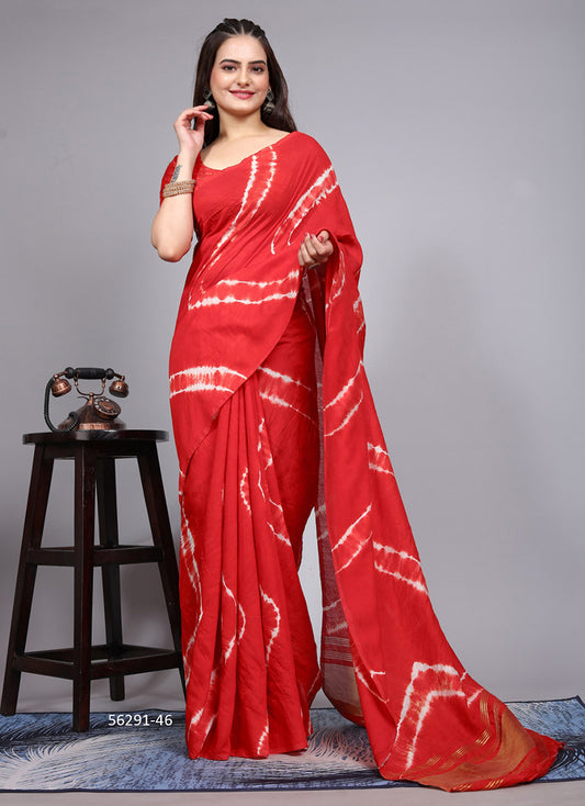 Chanderi Cotton Unstitched Sari