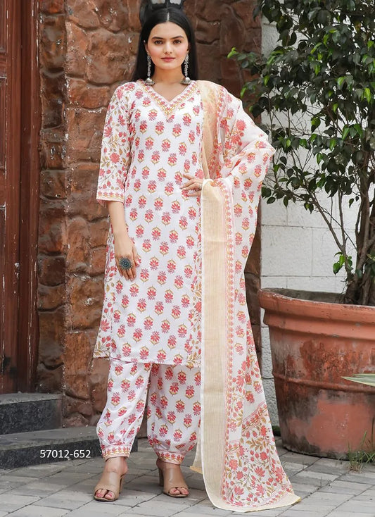 Muslin Cotton Salwar (Pure White)