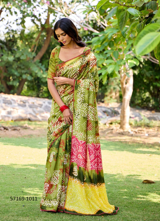 Cotton Unstitched Sari