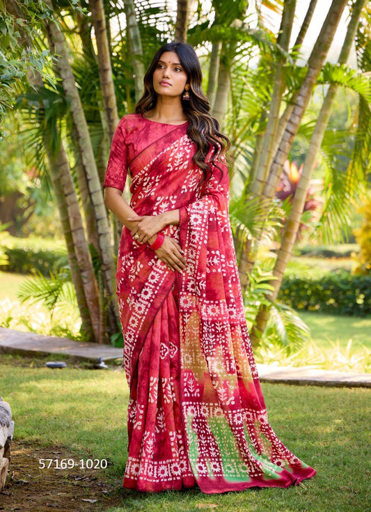 Cotton Unstitched Sari