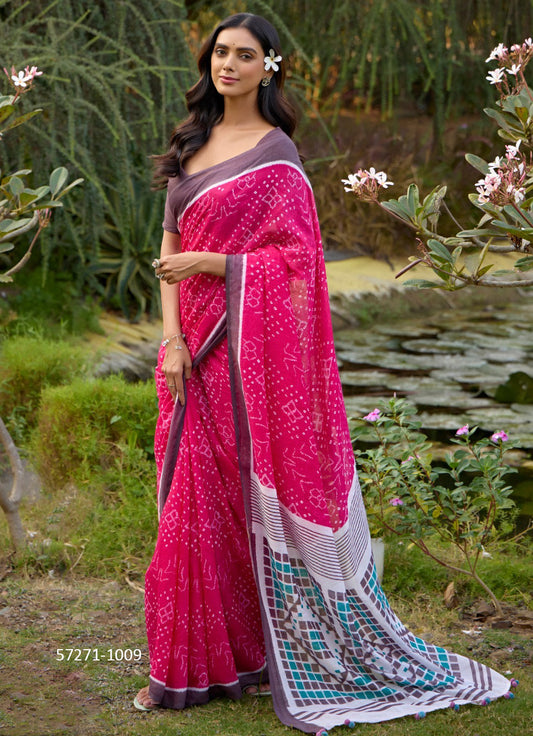 Pure Linen Unstitched Sari