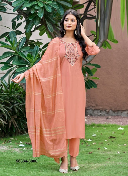 Rayon Salwar Set with Jacquard Dupatta