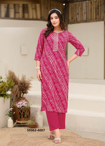 Straight-Cut Printed Rayon Top