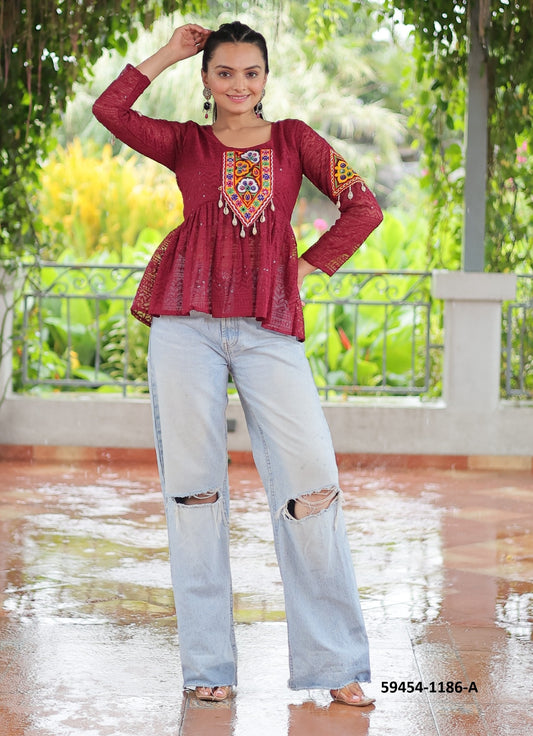 Georgette Gamthi Work Top