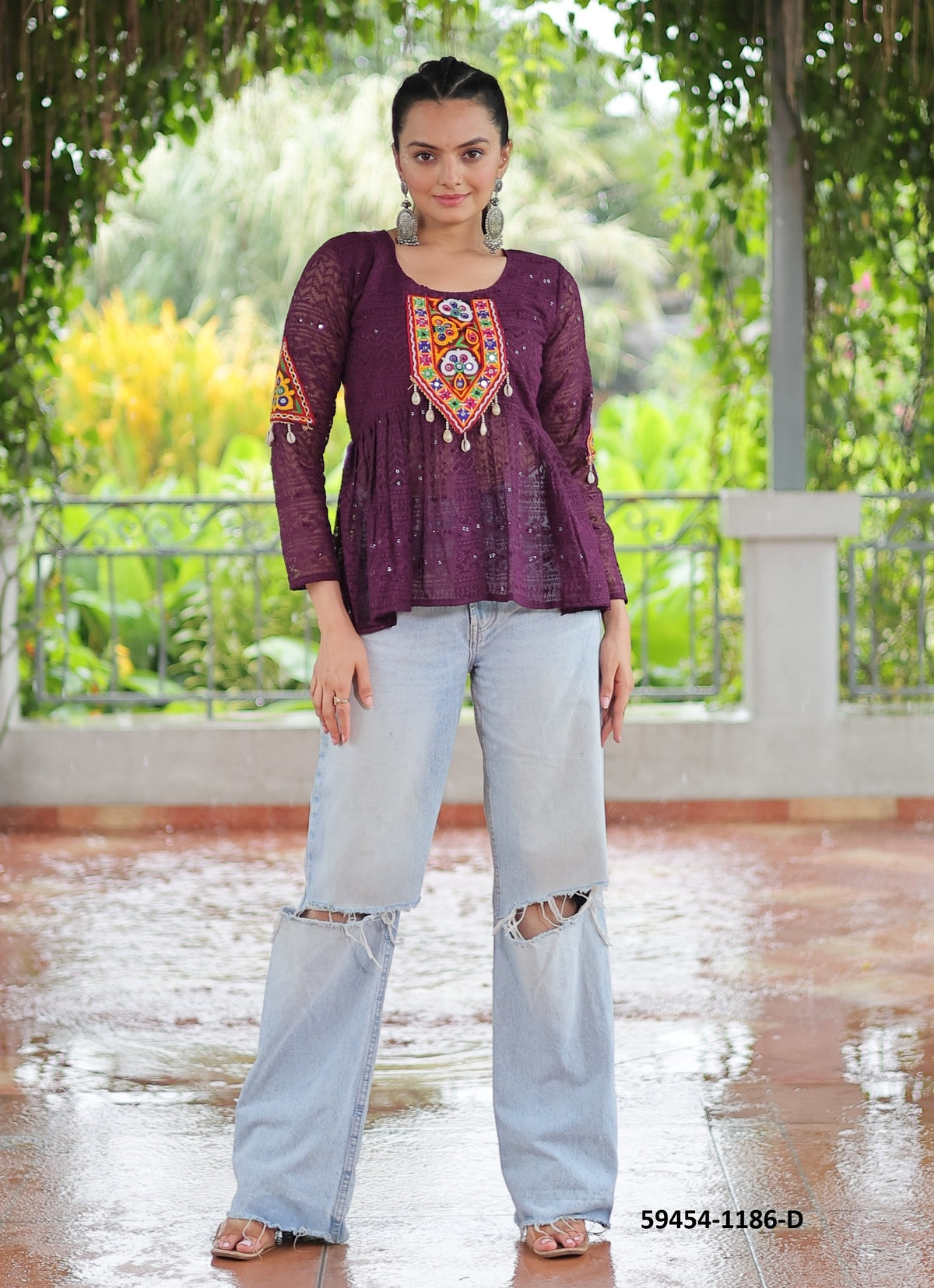 Georgette Gamthi Work Top