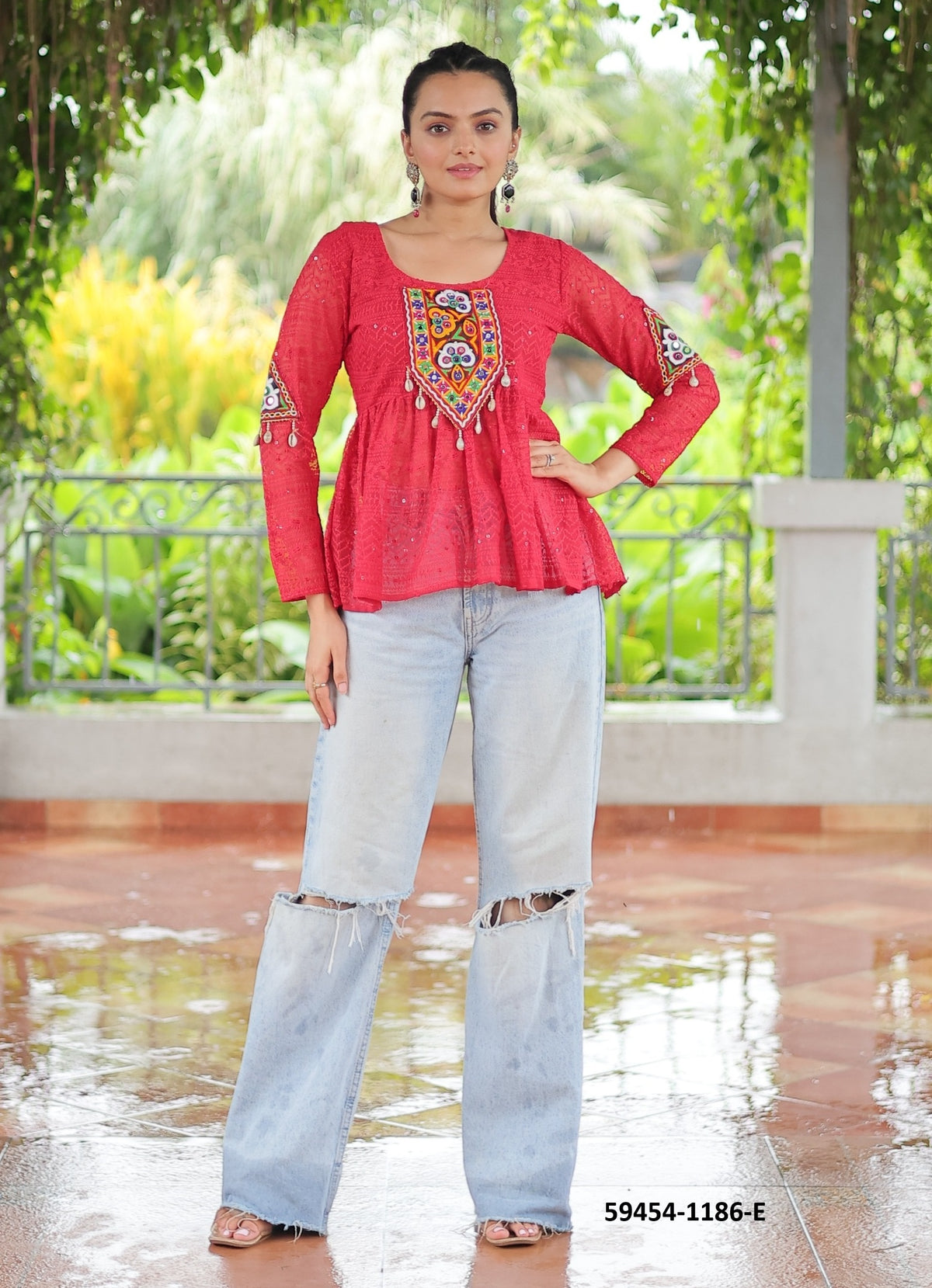Georgette Gamthi Work Top