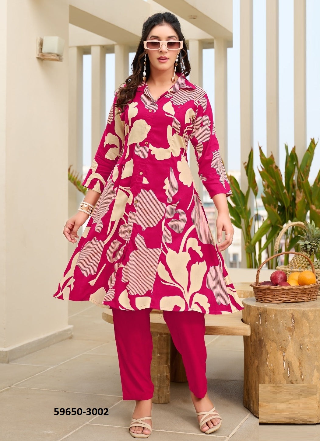 Rayon Foil Print Co-ord Set