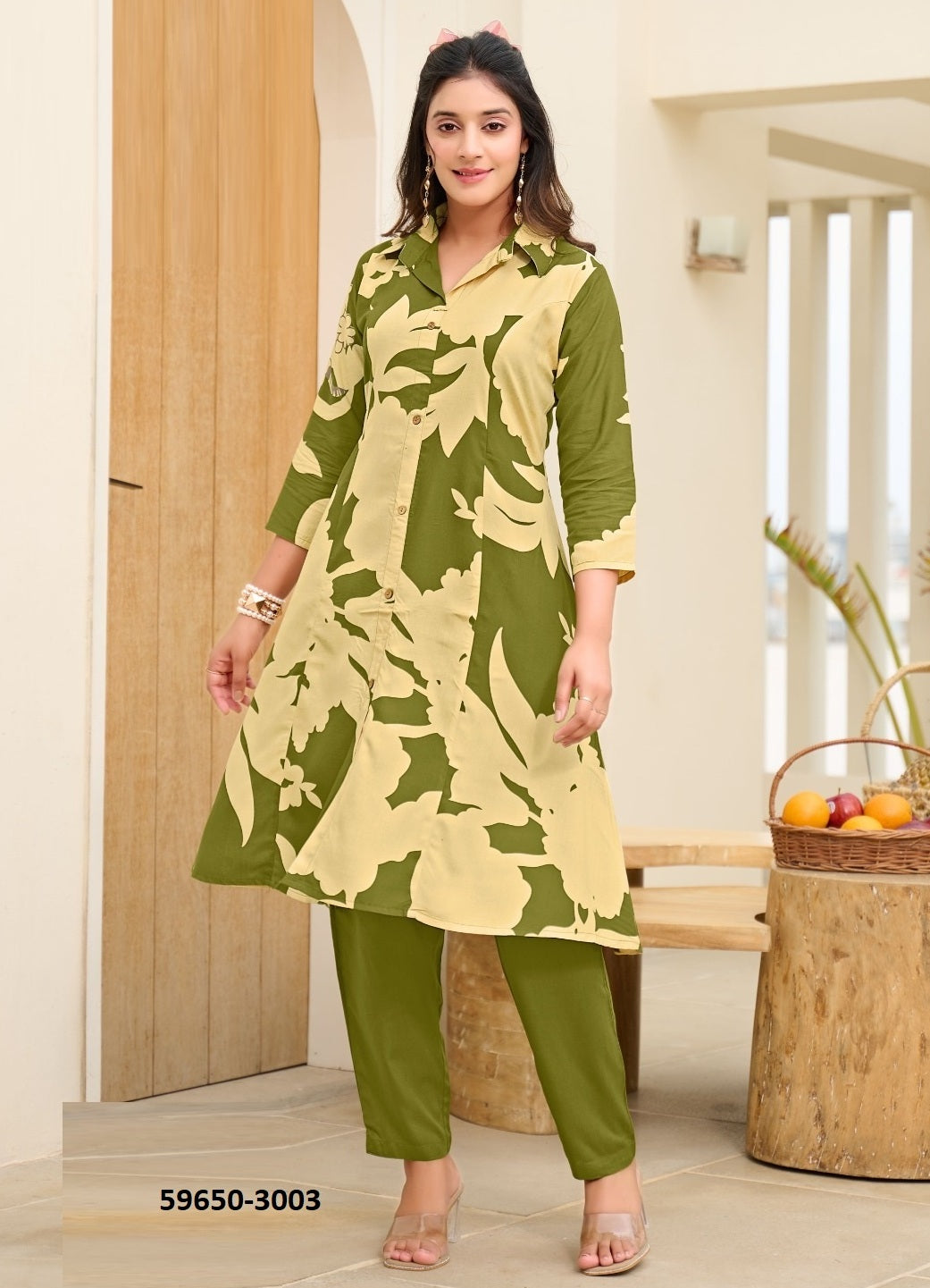 Rayon Foil Print Co-ord Set