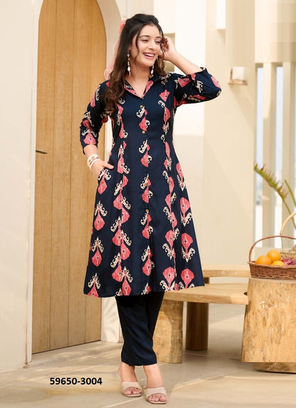 Rayon Foil Print Co-ord Set
