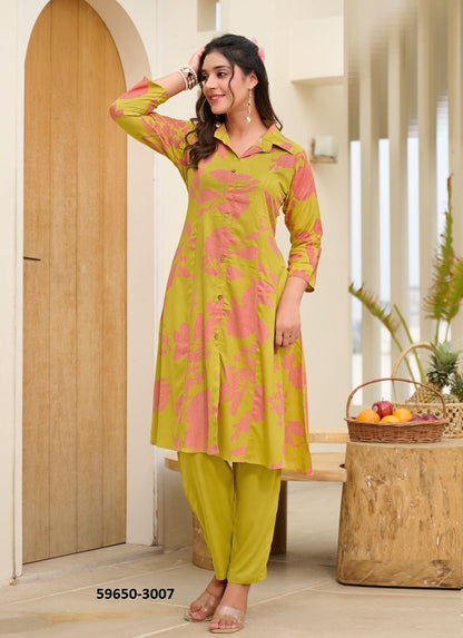 Rayon Foil Print Co-ord Set