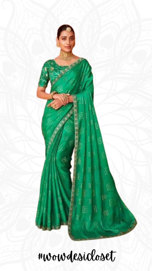 Unstitched Chiffon Sari